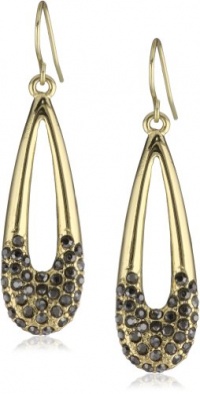 Kenneth Cole New York Modern Garnet Pave Long Teardrop Drop Earrings