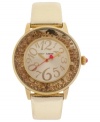 With floating golden crystals surrounding the dial, this Betsey Johnson watch is a pure stunner.