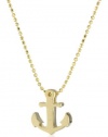 Alex Woo Little Seasons Yellow Gold Anchor Pendant Necklace