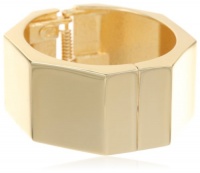 Kenneth Cole New York Shiny Metals Shiny Gold Square Hinged Bangle Bracelet, 8