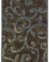 Nourison Interpretations Multicolor Floral 3.6-Feet by 5.6-Feet Polyacrylic Area Rug