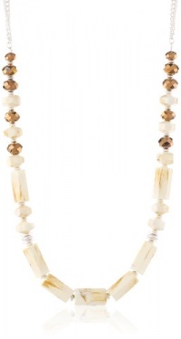 Kenneth Cole New York Urban Naturals Ivory Geometric Bead Long Necklace, 39