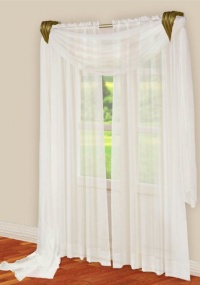 Elegance Sheer Curtain Panel 60'' x 95'' long - White