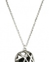 Low Luv by Erin Wasson Cage Sphere and Lava Ball Pendant Necklace in Silver