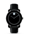 Large Movado BOLD watch with a black dial detailed with Swarovski® crystal elements