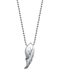 Have a little faith in this sterling silver pendant from Alex Woo. If little, it's wing-shaped charm hints at your free-spirited side.