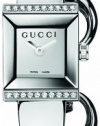 Gucci Women's YA128504 G-Frame Square Steel Bangle Diamond Case Watch