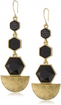 House of Harlow 1960 14k Gold-Plated Hexagon Drop Earrings