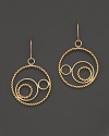 Dazzling circles of 14K yellow gold.