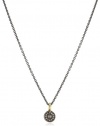 Mizuki 14k Diamond Evil Eye Necklace On Oxidized Silver chain, 16