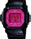 Casio Women's BG5601-1DR Baby-G Square Luminous Color Black Digital Watch