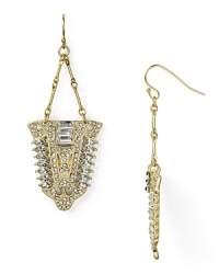 Jazz up every look with these vintage-inspired dangle earrings from Aqua, accented by glitzy crystals.