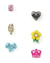 Be a mix and match master with this set of studs from Juicy Couture. Whether it's flowers or bows, this set makes it easy to pick a pair that hints at your girlie side.