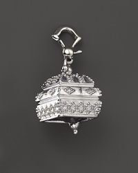 Inspired by Zen philosophy, this intricately detailed, polished finish sterling silver meditation bell from Paul Morelli jingles softly.