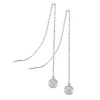 Studio 925 Bubble White CZ Sterling Silver Threader Earrings