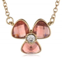 Anne Klein Garden Party Gold-Tone Blush Colored Flower Pendant Necklace, 16