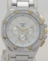 Geneva Quartz Knox Chronograph-style Look Two Tone Gold N Silver Case With Rhonestone Bezel