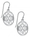 Sweet swirls in feminine filigree. Giani Bernini's pretty drop earrings features a cut-out design and simple oval shape set in sterling silver. Approximate drop: 1 inch.