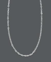 Stunning in its simplicity, a pendant isn't even necessary to make this 14k white gold cable chain shine. Adjustable. Approximate length: 16-20 inches.