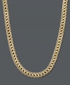 Round out your look with a standout chain. Necklace features a circular, braided link design in 14k gold. Approximate length: 18 inches.