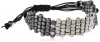 Kenneth Cole New York Metal Boost Silver and Hematite Mesh Bead Friendship Bracelet, 7.5