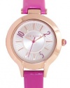 Ted Baker Women's TE2088 Find the Time Round Silver Analog Pink Strap Watch