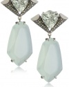 Judith Jack Mint Sterling Silver, Marcasite and Semi Precious Drop Earrings