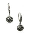 Add a small pop to your look with small, sparkling drops. Judith Jack earrings feature sterling silver circles decorated with glittering marcasite. Approximate drop: 1 inch.