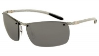 Ray-Ban RB8306 Tech Sunglasses 64 mm, Non-Polarized, Lite Carbon Fiber/Silver Mirror