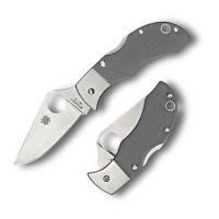 Spyderco Manbug G-10 Plain Edge Knife, Gray