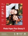 Canon Photo Paper Plus Glossy II, 5 x 7 Inches, 20 Sheets (2311B024)