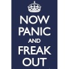 Now Panic and Freak Out Poster 24x36 UK England 33566 Poster Print, 24x36