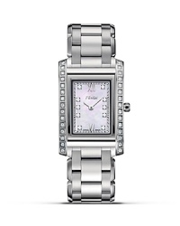 Fendi Rectangular Loop Stainless Steel Watch with Diamonds, 34mm x 21mm