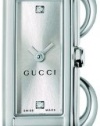 Gucci Women's YA109519 G-Line Steel Silver Dial Two Diamonds Watch