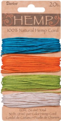 Darice Hemp Cord 20# 120 Feet/Pkg-Brights