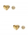 GUESS Silver-Tone Logo Stud Earring Set, GOLD