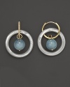 Lisa Nik Earth & Sea Aquamarine Hoop Trio with Diamonds