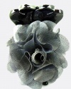 Fashion Trends Jewelry - SMALL 2TONE FLOWER HAIR CLIP - (Grey) Free Shipping