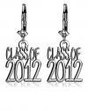 Small Class of 2010 Reunion Earrings, 11mm in 14K White Gold