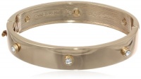 Anne Klein Dalton Gold-Tone Crystal Thin Bangle Bracelet