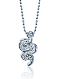 Alex Woo Little Signs Animals White Snake Pendant Necklace