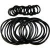 12 Rubber Bracelets with 12 Rings In Black