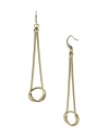 Simple glamor is a hallmark of the MICHAEL Michael Kors brand. Make the look yours with this pair of dangly drop earrings in gold-plated metal.