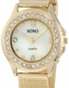 XOXO Women's XO5551 Gold-Tone Mesh Bracelet Rhinestones Accent Watch