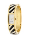 Just the ticket. This kate spade new york bangle watch takes its cues from the jewel box, crafted of plated metal and styled to bring a dose of whimsical allure to your timekeeping.