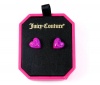 Juicy Couture Dreaming in Color Puffed Heart Stud Earrings Purple