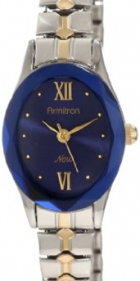 Armitron Women's 753769BLTT NOW Two-Tone Expansion Band with an Oval Blue Dial Dress Watch