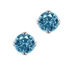 1/4 ct. Blue - I1 Round Brilliant Cut Diamond Earring Studs in 14K White Gold