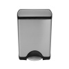 simplehuman Rectangular Step Trash Can, Fingerprint-Proof Brushed Stainless Steel, 30 Liters /8 Gallons