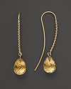 Faceted citrine briolettes add rich sparkle to 14K yellow gold.